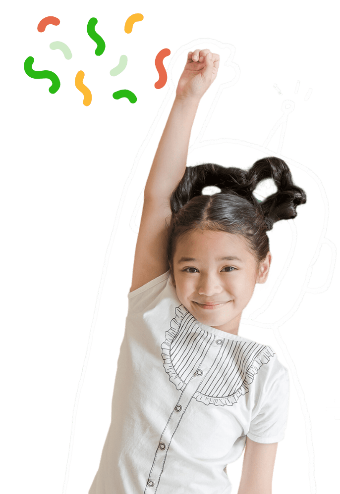 Image of Girl Raise Hands
